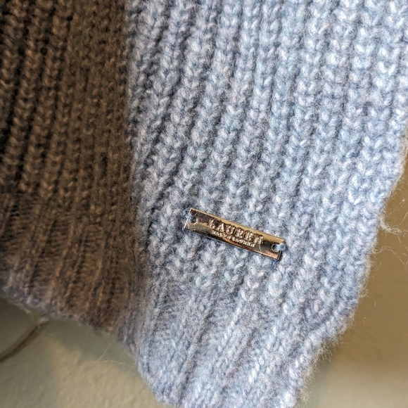 LRL Fringe Knit Kimono Wrap Poncho - Picture 6 of 9